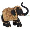 Black & Golden Terracotta with Gold Plating Mini Elephant