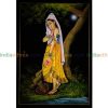 Handmade Nirmal Painting - Lady near river