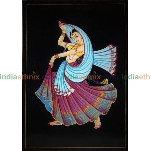 Handmade Nirmal Painting – Dancing Lady