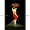 Handmade Nirmal Painting – Lady carrying flower basket