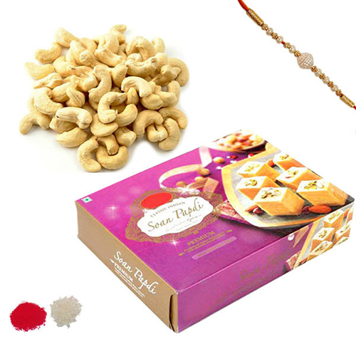 Rakhi With Kaju And Soan Papdi