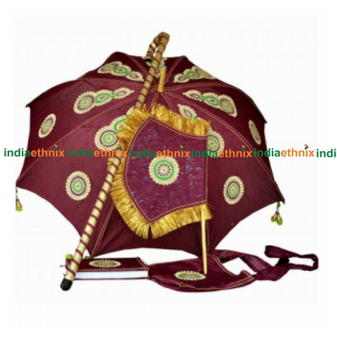 Marriage Kasi Yatra Decorated Umbrella – Brown
