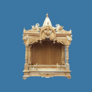 Intricate Carved Teak Wood Puja Mandir 4.0 ft