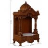 Intricate Carved Ghana Teak Wood Puja Mandir 4.0 ft