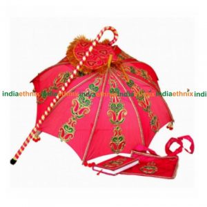 Marriage Kasi Yatra Decorated Umbrella - Pink