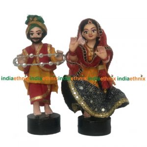 Indian Folk Dancing Dolls set -Punjab Bhangra 7 inches