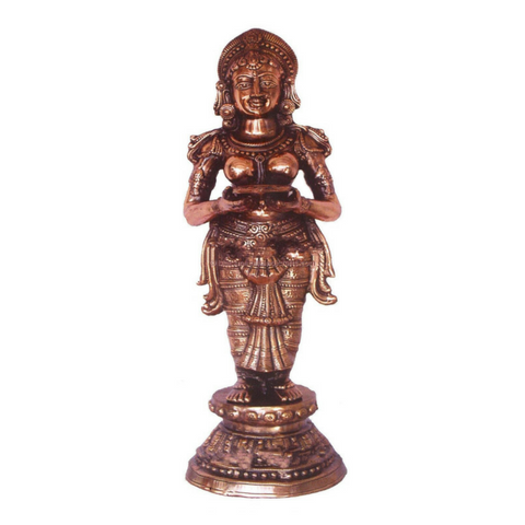 Oxidized Welcome Lady Diya 4.5ft