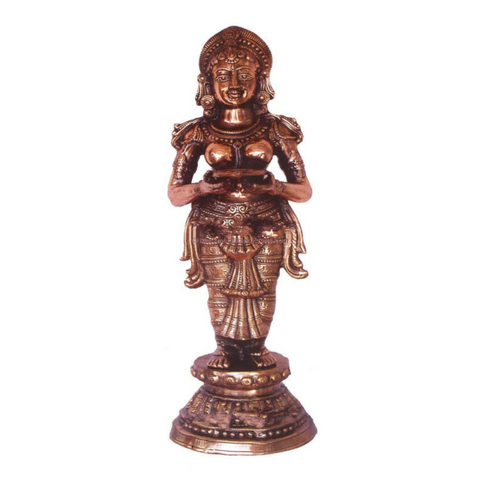 Oxidized  Welcome Lady Diya 4.5ft