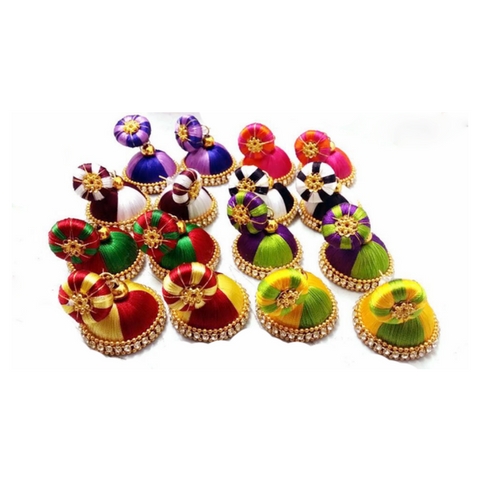 Customized Silk Thread Jumki 8pcs