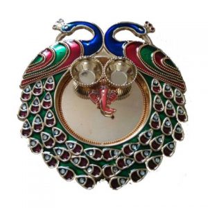 Decorative Peacock Haldi Kumkum Holder