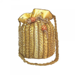 Designer Potli Bag - Gold