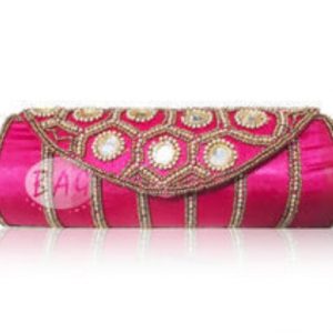 Ethnic & Fashionable Handmade Clutch (pink)