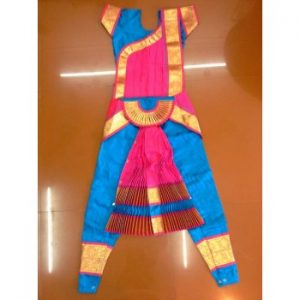 Bharatanatyam Dance Dress Blue & Pink