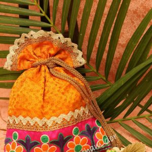 Orange Pretty Potli Bag