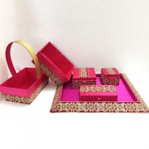 Pink Wedding Gift Packing Tray Set