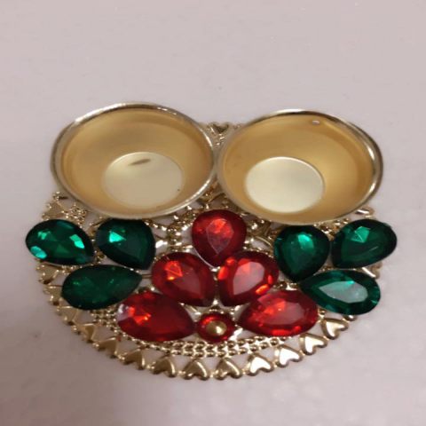 Designer Kundan Haldi Kumkum Holder