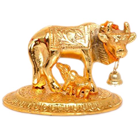 Gold Coated Cow And Calf