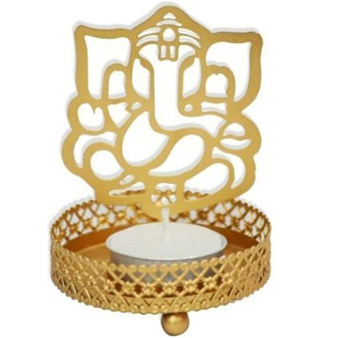 Shadow Ganesha Tea Light Candle Holder