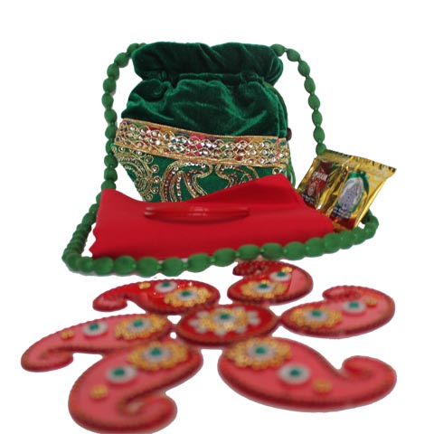 Potli Bag with Rangoli Combo