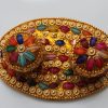 Multicolor Beaded Haldi Kumkum containers